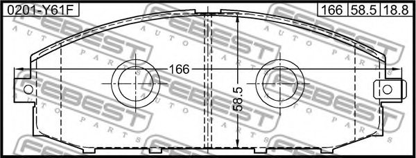 FEBEST 0201-Y61F Brake Pad Set, disc brake